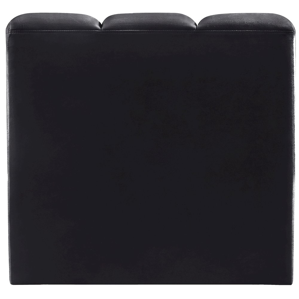 Arc Black Velvet Straight Chair. Picture 3