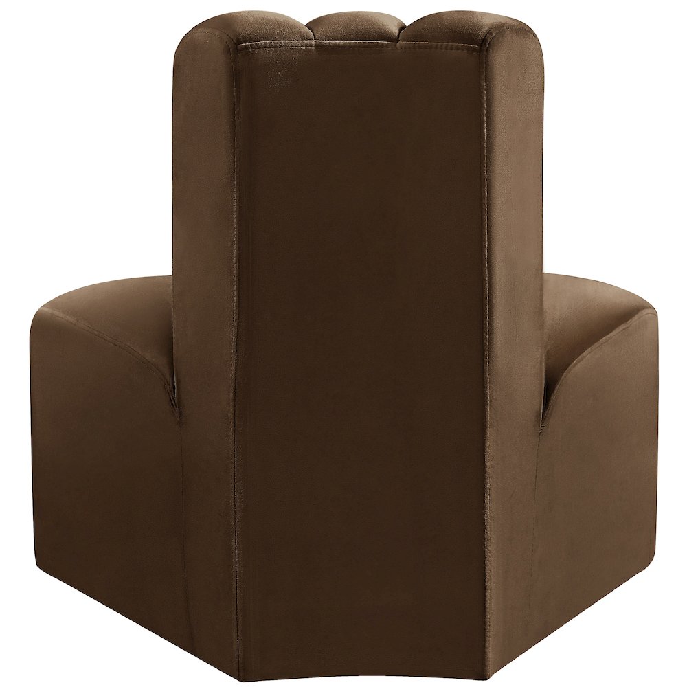Arc Brown Velvet Reverse Corner. Picture 3