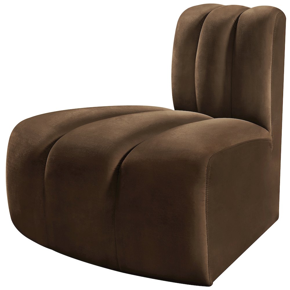 Arc Brown Velvet Reverse Corner. Picture 6