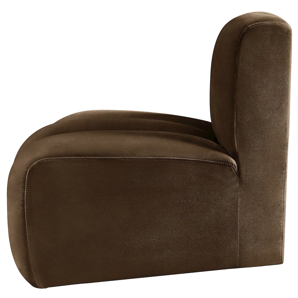 Arc Brown Velvet Reverse Corner. Picture 7
