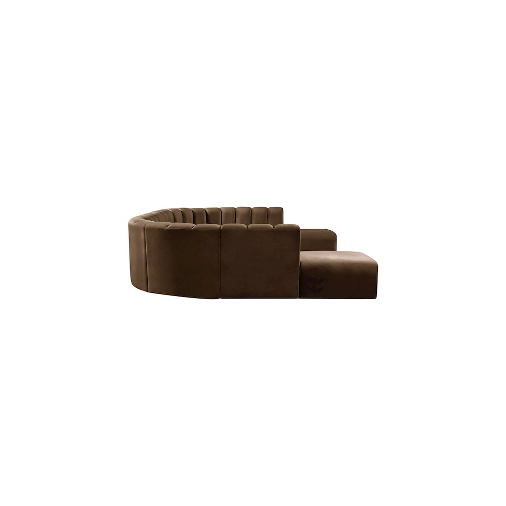 Arc Brown Velvet Modular Sofa. Picture 6