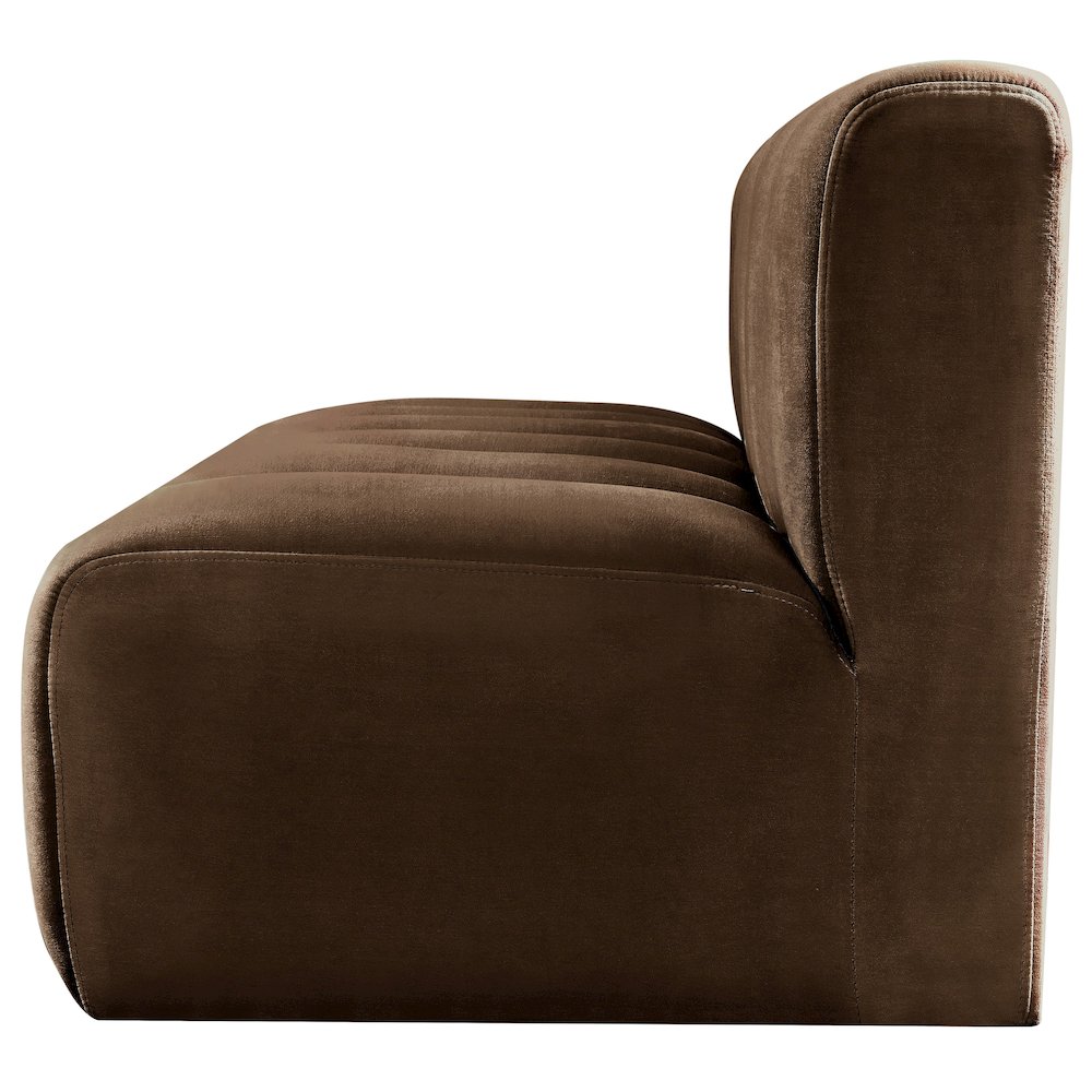 Arc Brown Velvet Modular Sofa. Picture 7
