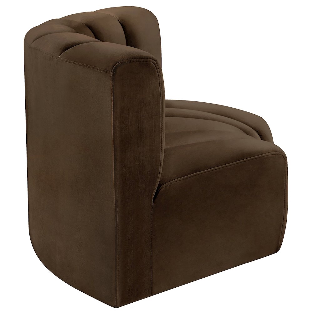 Arc Brown Velvet Modular Sofa. Picture 7