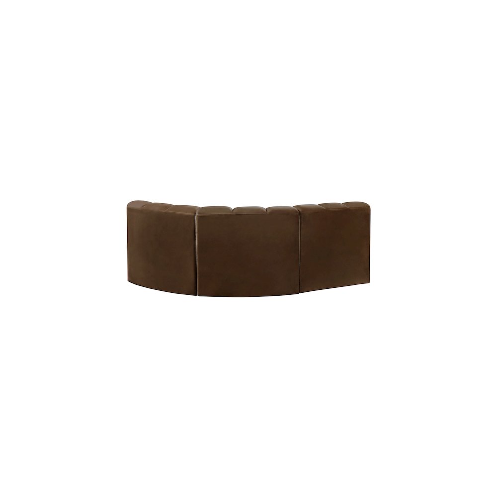 Arc Brown Velvet Modular Sofa. Picture 3