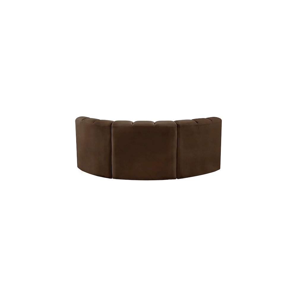 Arc Brown Velvet Modular Sofa. Picture 3
