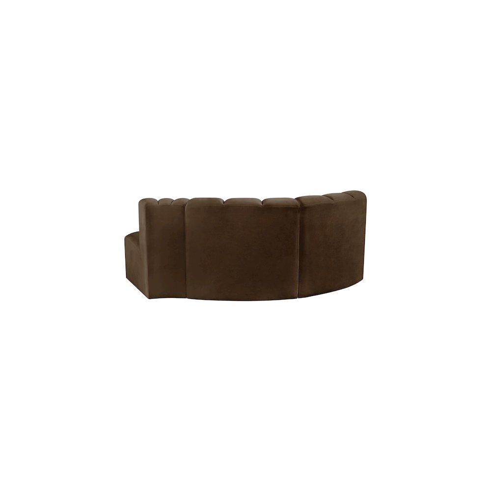 Arc Brown Velvet Modular Sofa. Picture 3