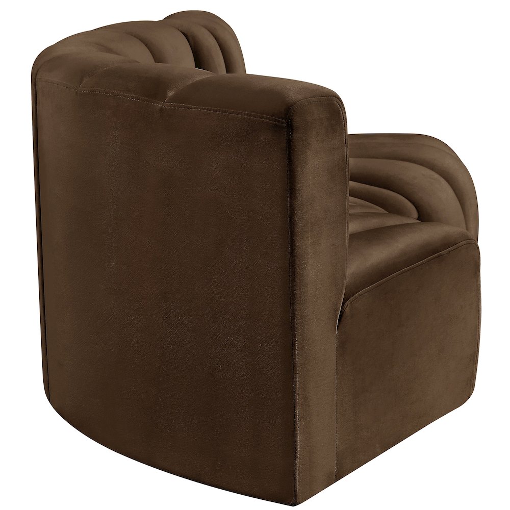 Arc Brown Velvet Modular Sofa. Picture 7