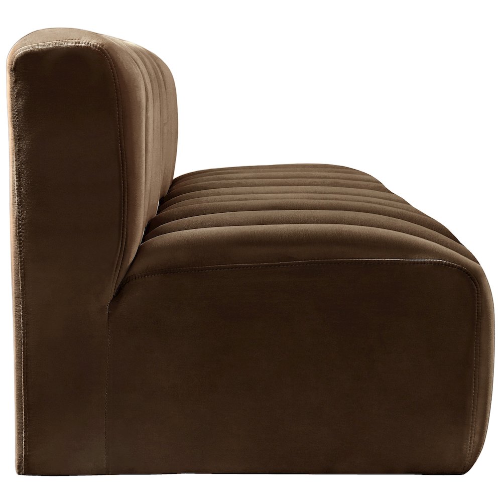 Arc Brown Velvet Modular Sofa. Picture 7