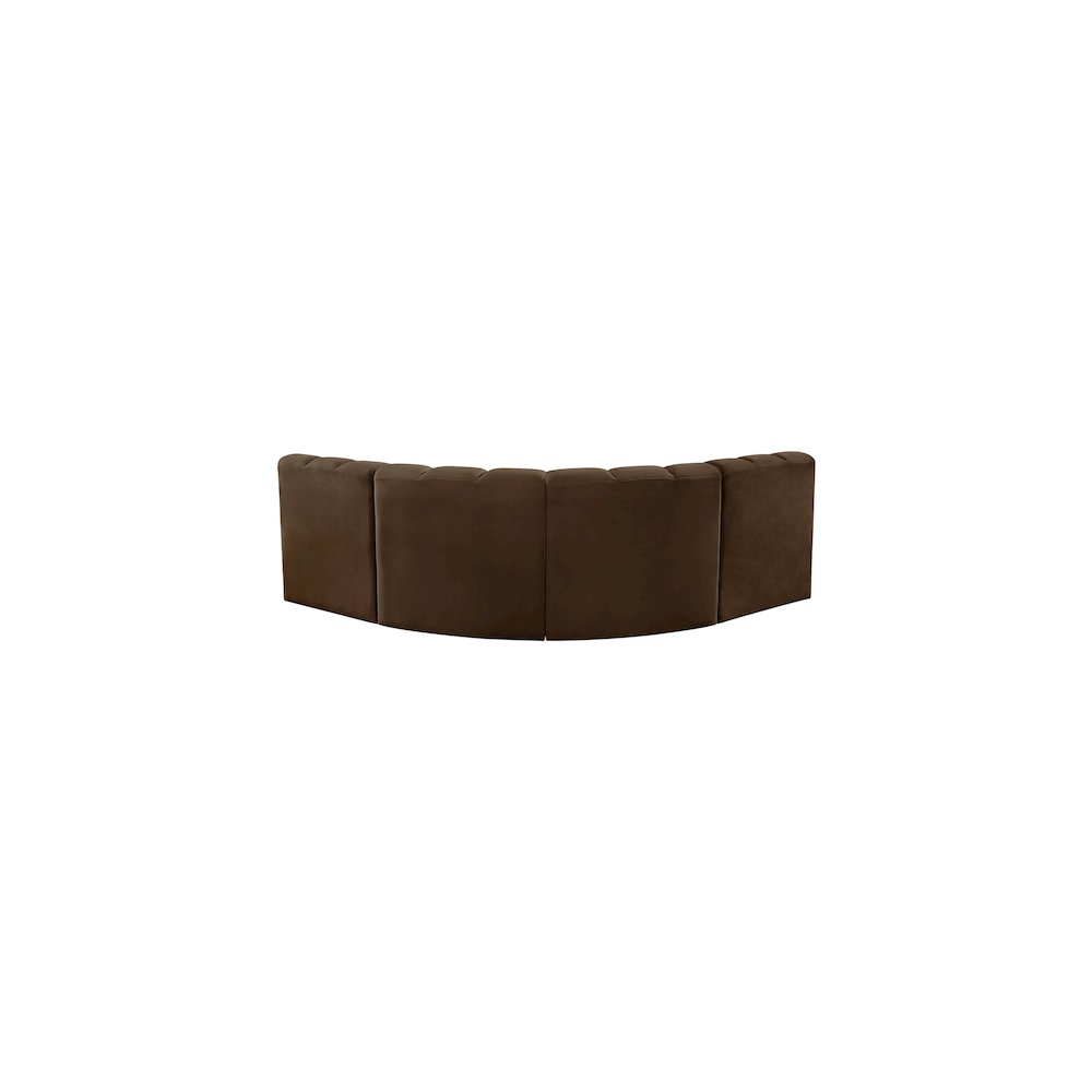 Arc Brown Velvet Modular Sofa. Picture 3