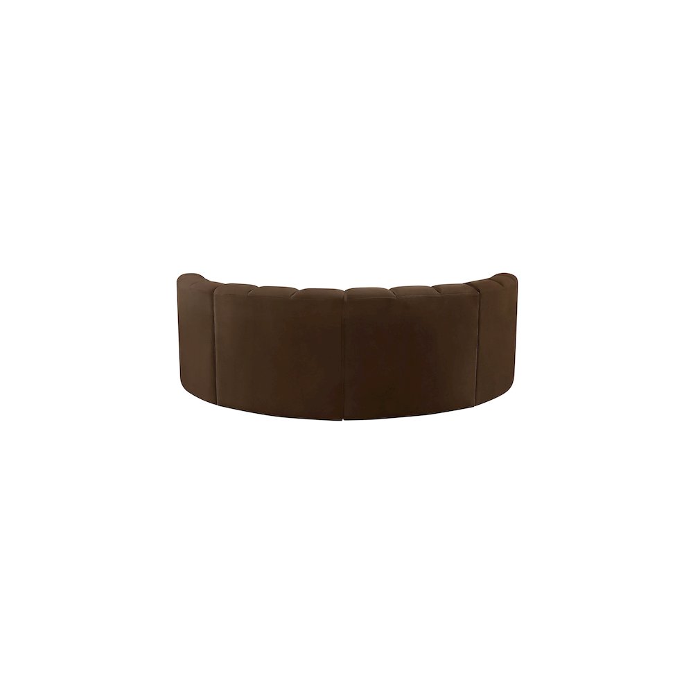 Arc Brown Velvet Modular Sofa. Picture 3