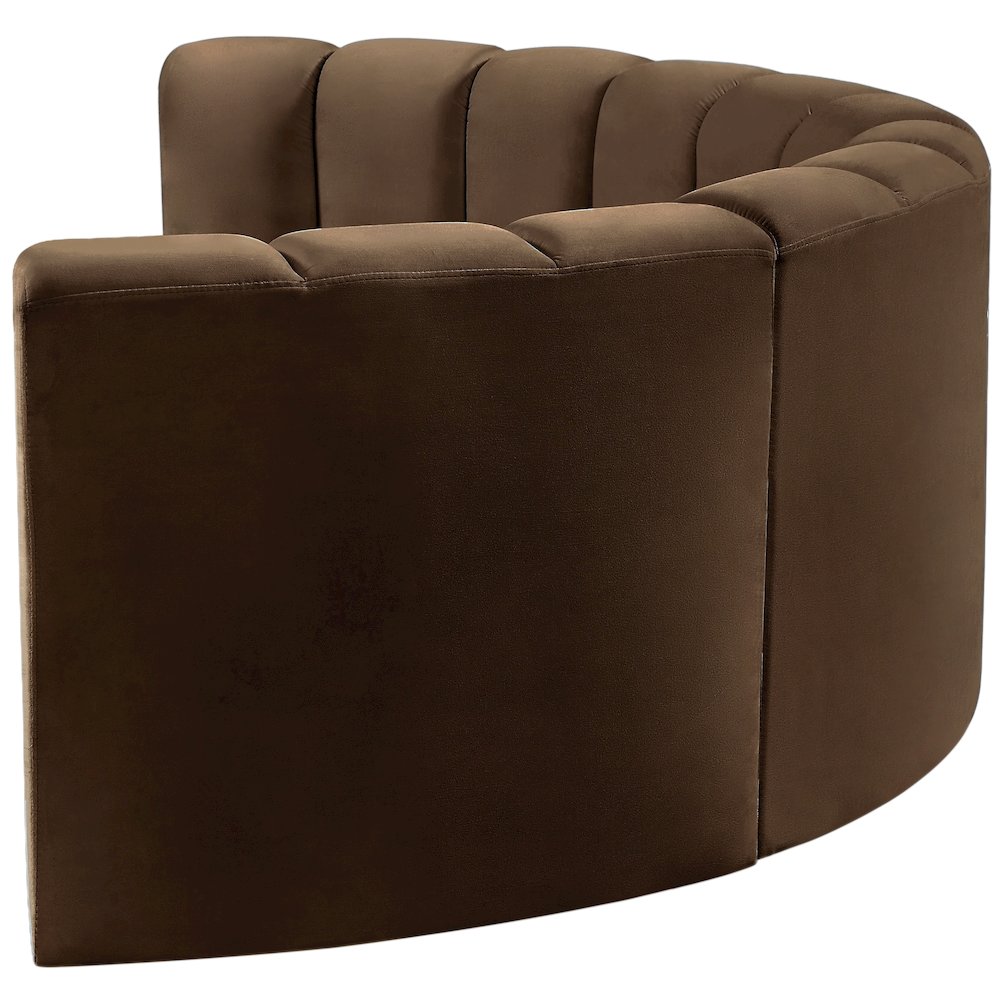 Arc Brown Velvet Modular Sofa. Picture 7