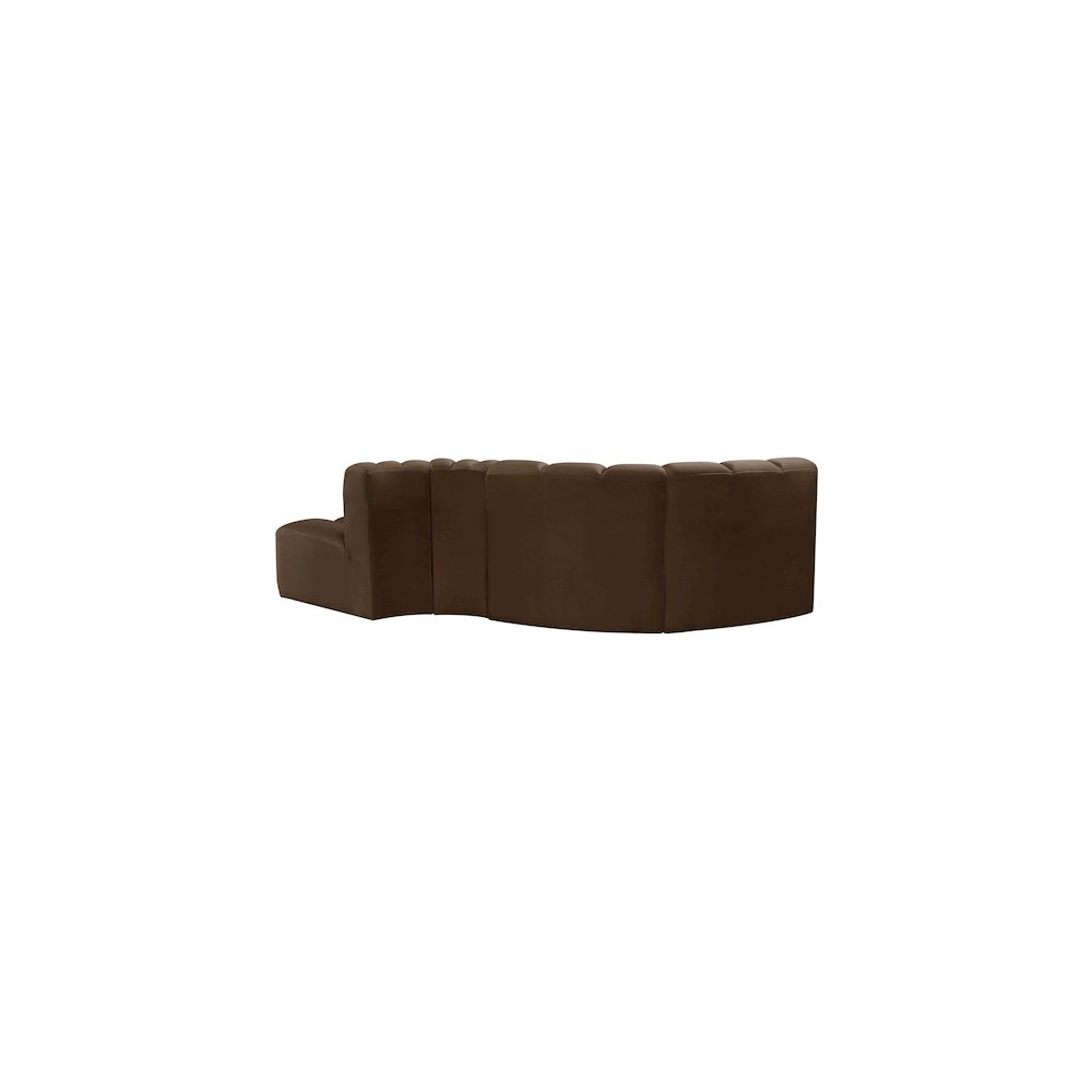 Arc Brown Velvet Modular Sofa. Picture 3
