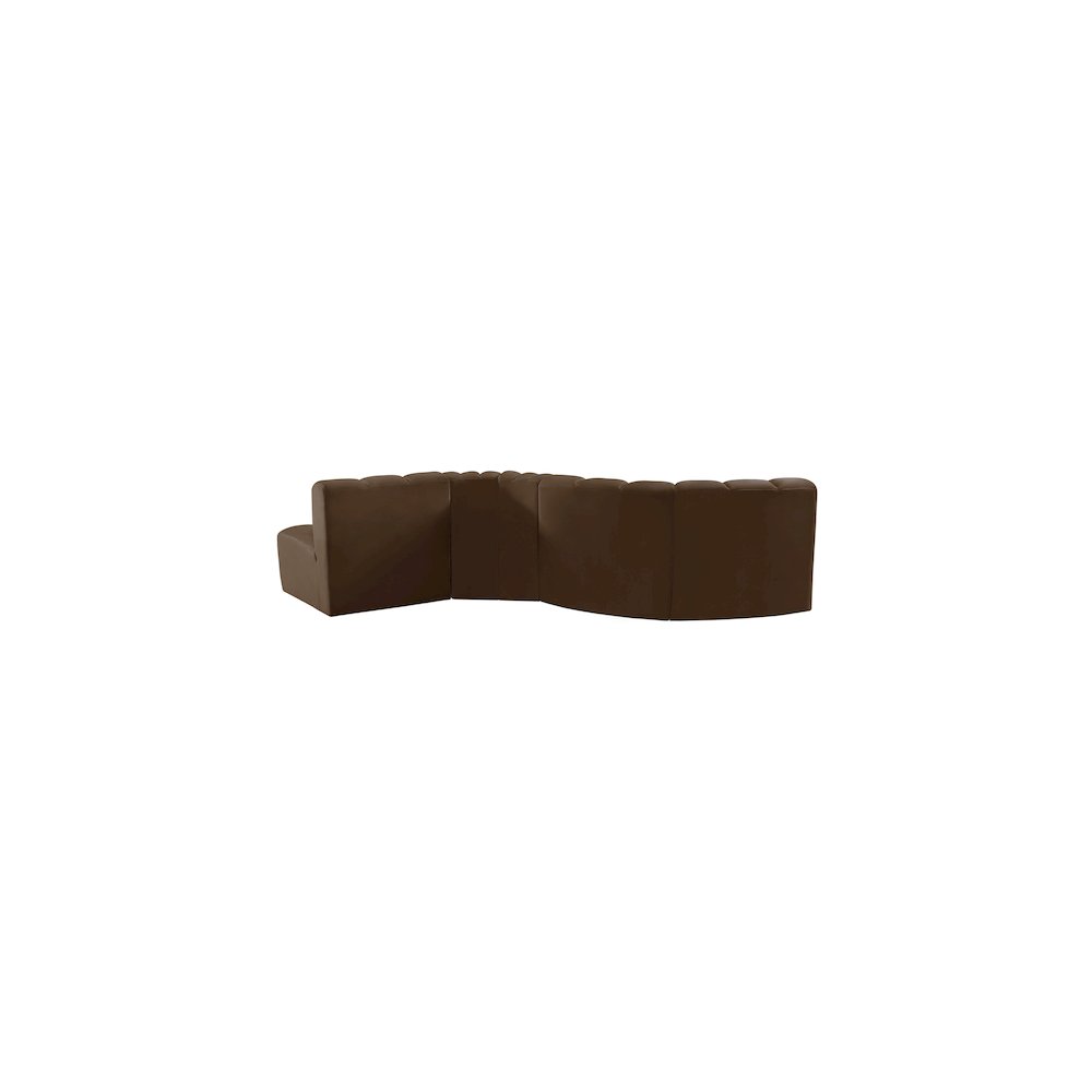 Arc Brown Velvet Modular Sofa. Picture 3