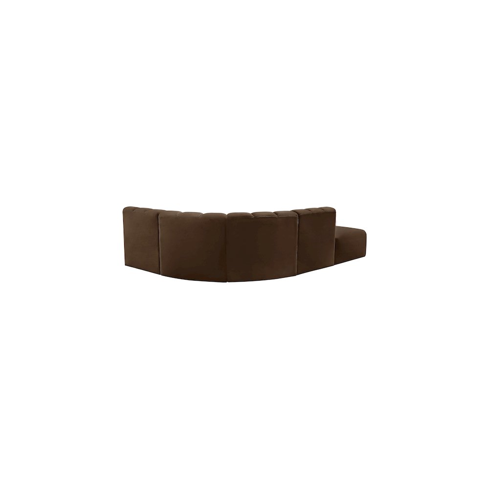 Arc Brown Velvet Modular Sofa. Picture 5
