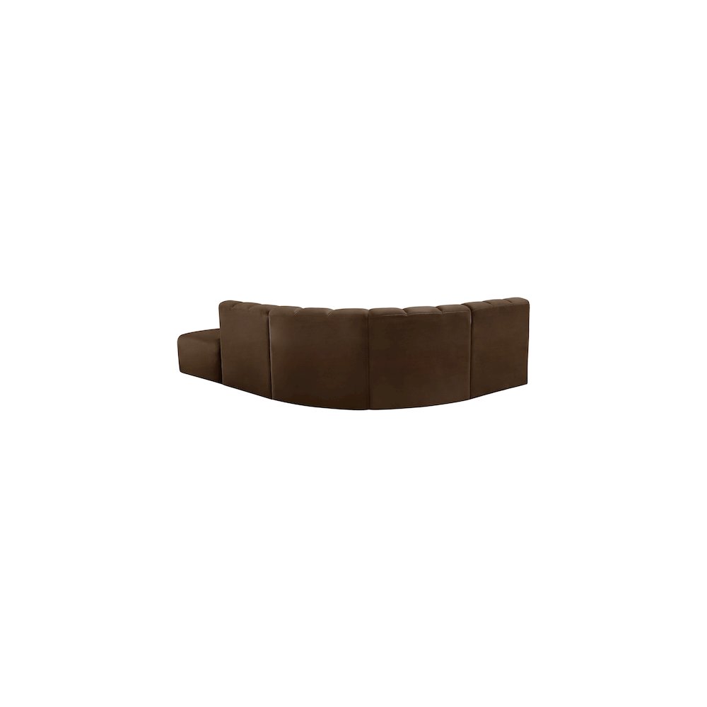 Arc Brown Velvet Modular Sofa. Picture 6