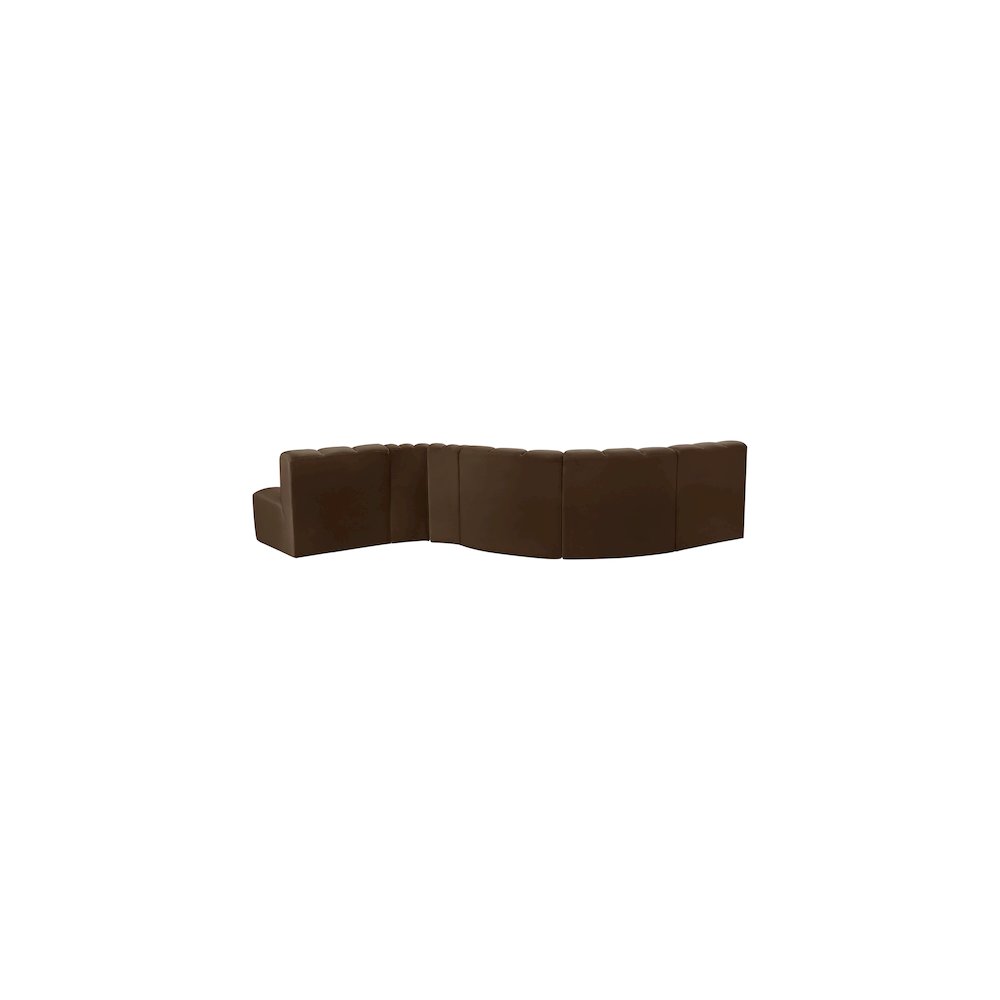 Arc Brown Velvet Modular Sofa. Picture 3
