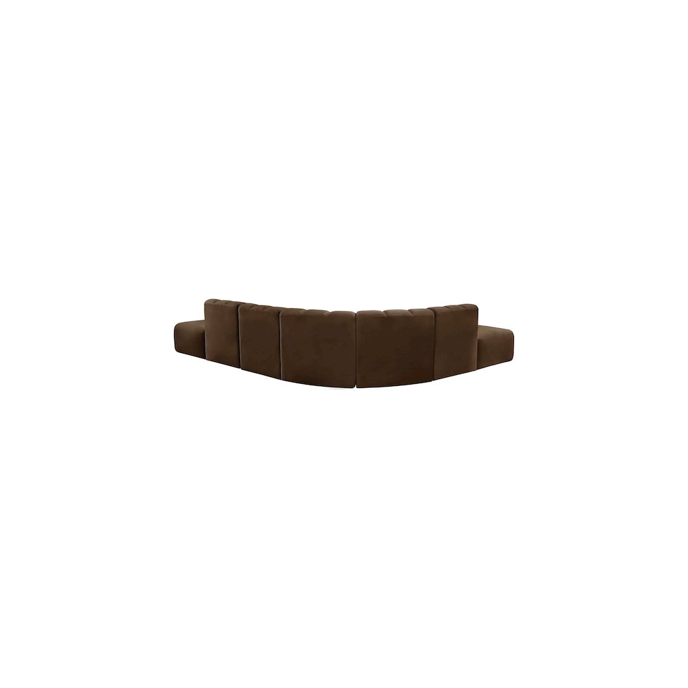 Arc Brown Velvet Modular Sofa. Picture 3