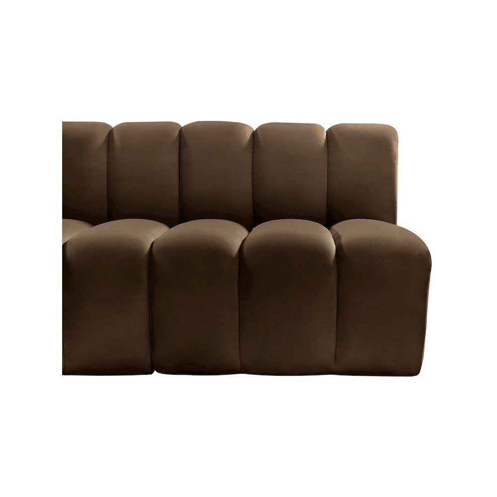 Arc Brown Velvet Modular Sofa. Picture 13