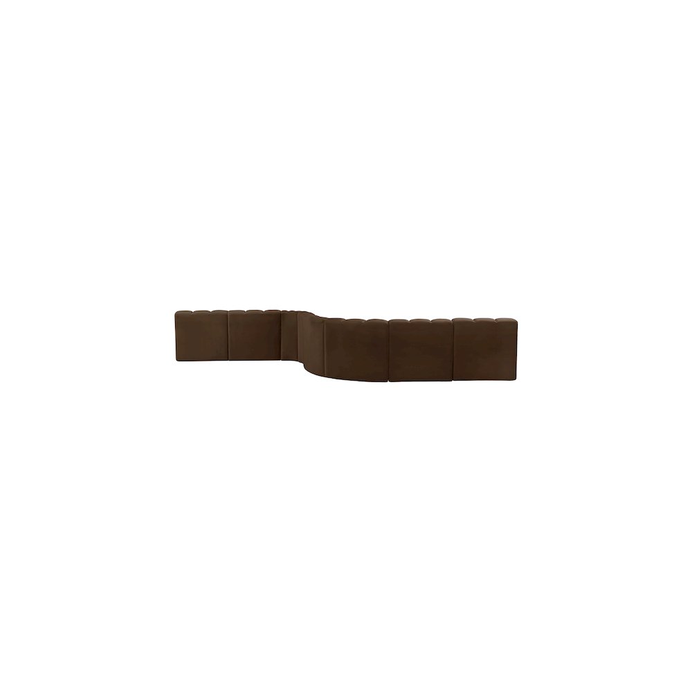 Arc Brown Velvet Modular Sofa. Picture 3