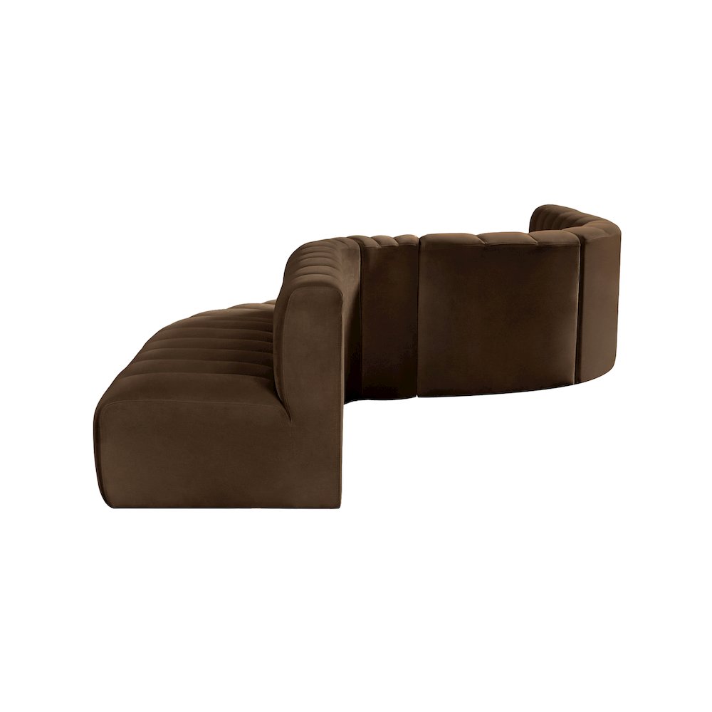 Arc Brown Velvet Modular Sofa. Picture 6