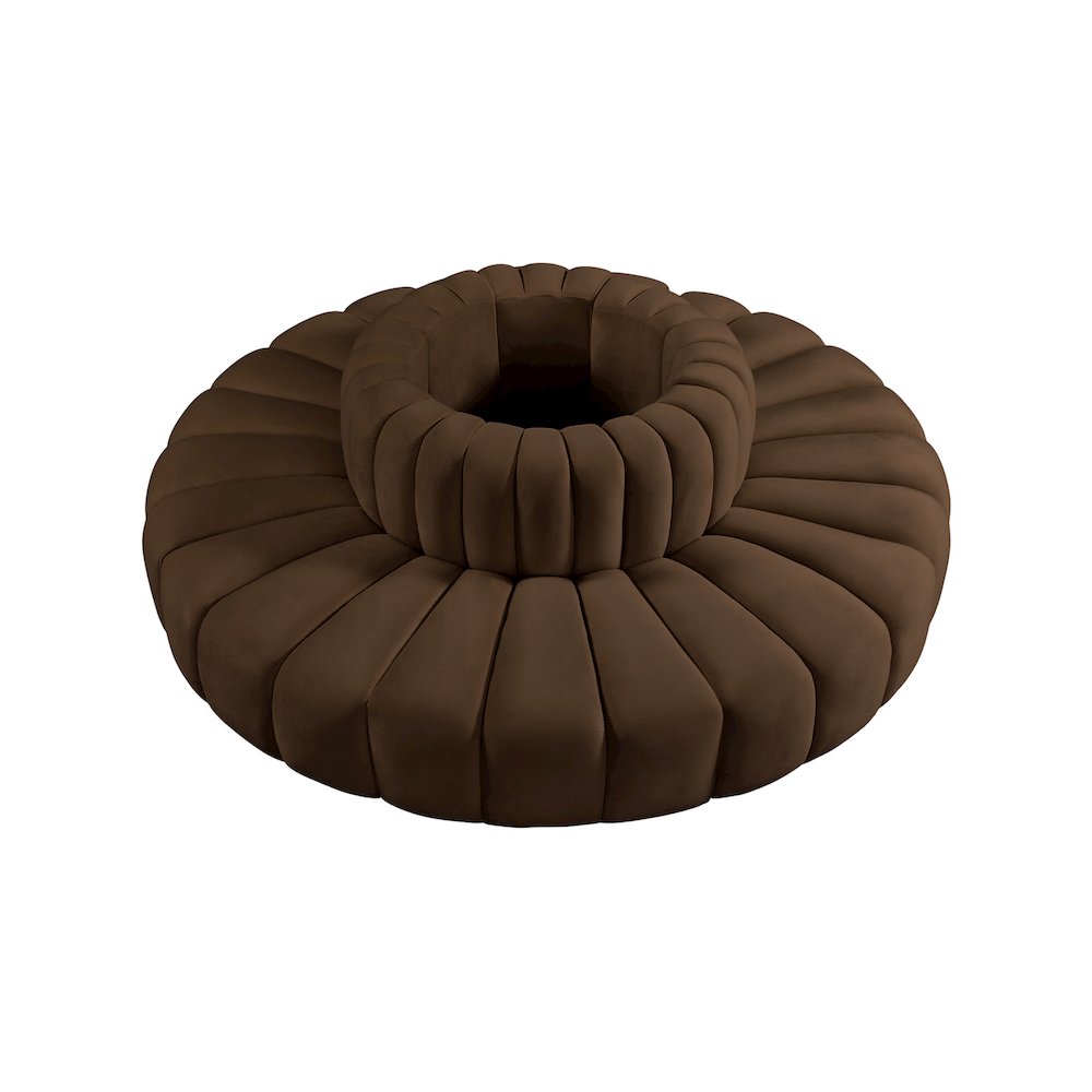 Arc Brown Velvet Modular Sofa. Picture 3