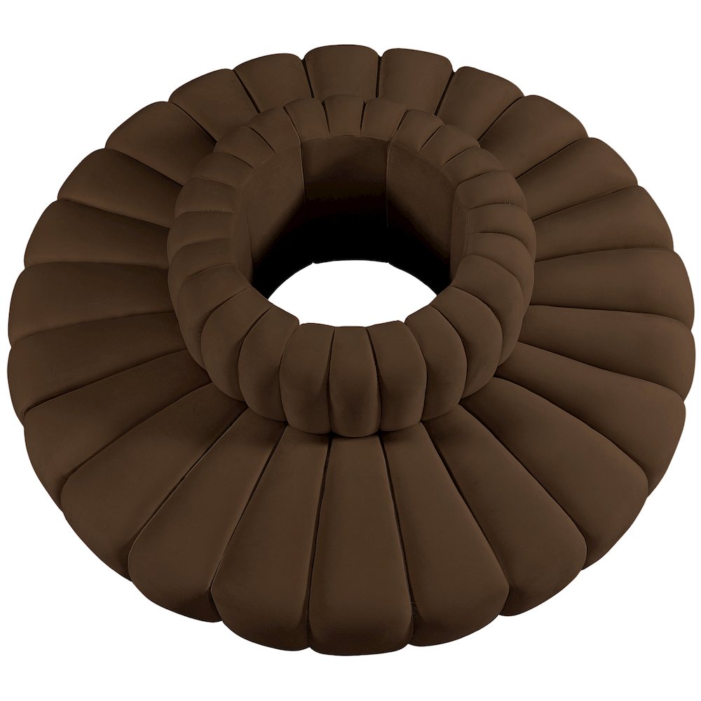 Arc Brown Velvet Modular Sofa. Picture 4
