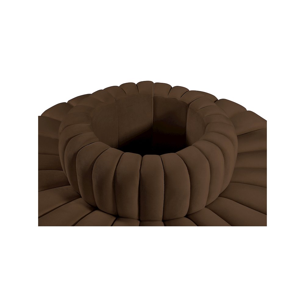 Arc Brown Velvet Modular Sofa. Picture 5