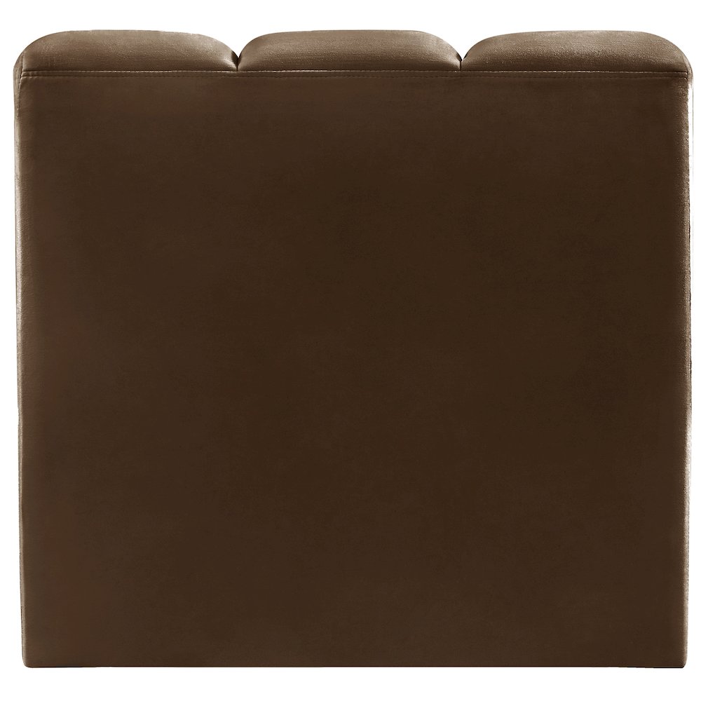 Arc Brown Velvet Straight Chair. Picture 3