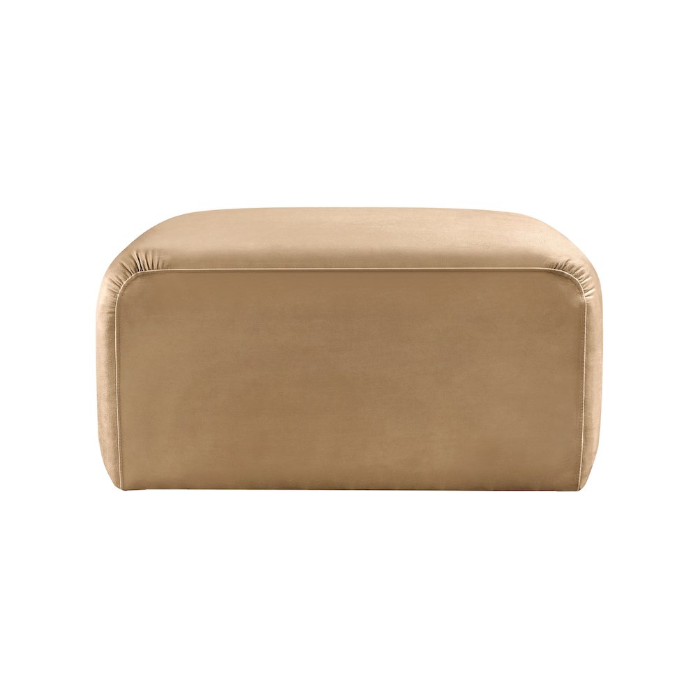Arc Camel Velvet Ottoman. Picture 3