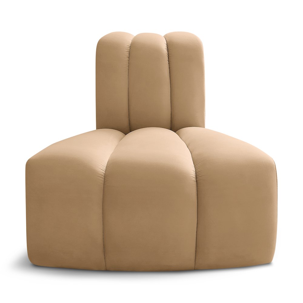 Arc Camel Velvet Reverse Corner. Picture 1