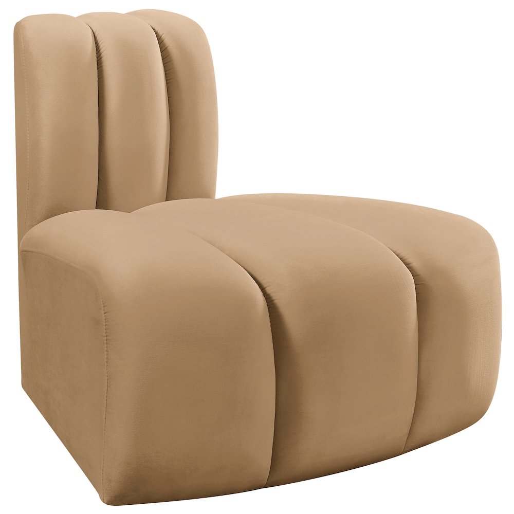 Arc Camel Velvet Reverse Corner. Picture 5
