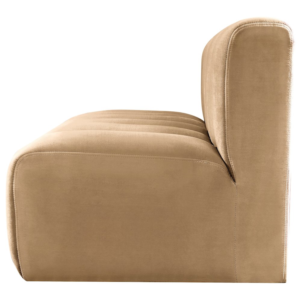 Arc Camel Velvet Modular Sofa. Picture 7
