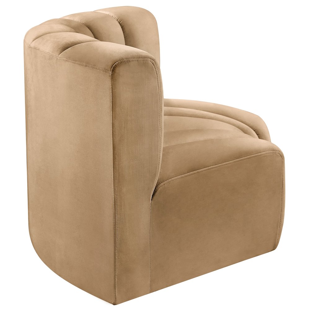 Arc Camel Velvet Modular Sofa. Picture 7