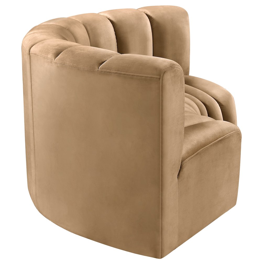 Arc Camel Velvet Modular Sofa. Picture 7