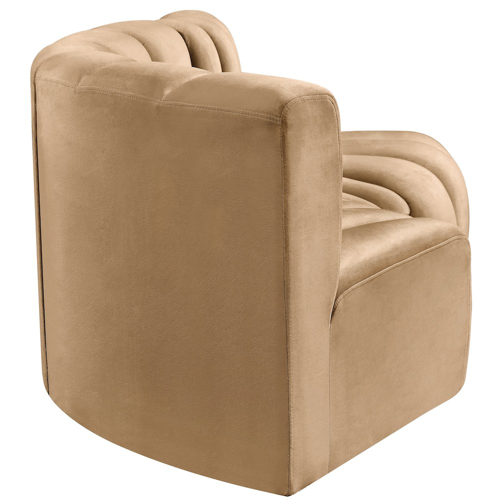 Arc Camel Velvet Modular Sofa. Picture 7