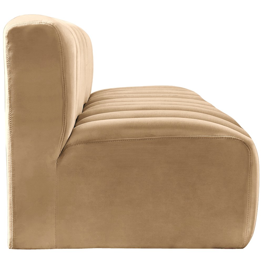 Arc Camel Velvet Modular Sofa. Picture 7