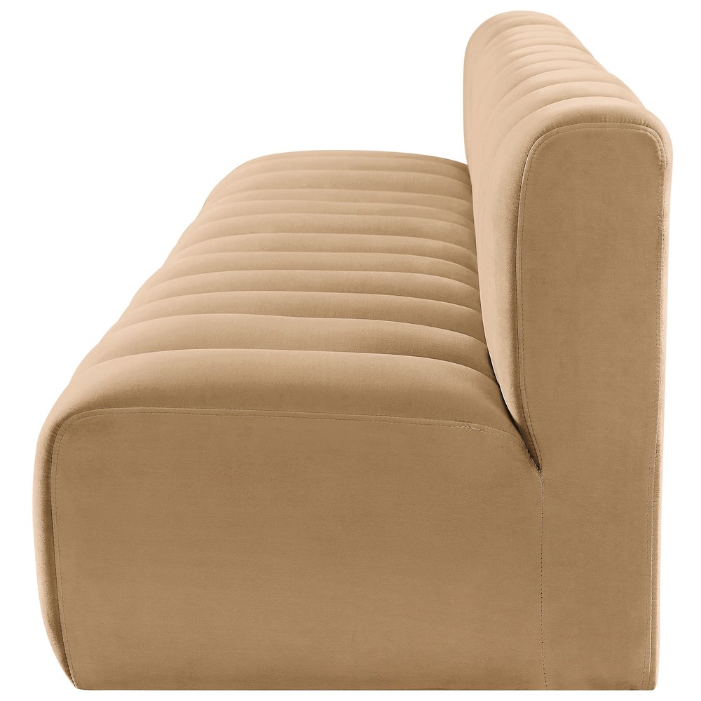Arc Camel Velvet Modular Sofa. Picture 7