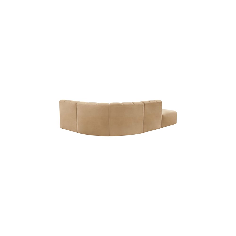 Arc Camel Velvet Modular Sofa. Picture 5