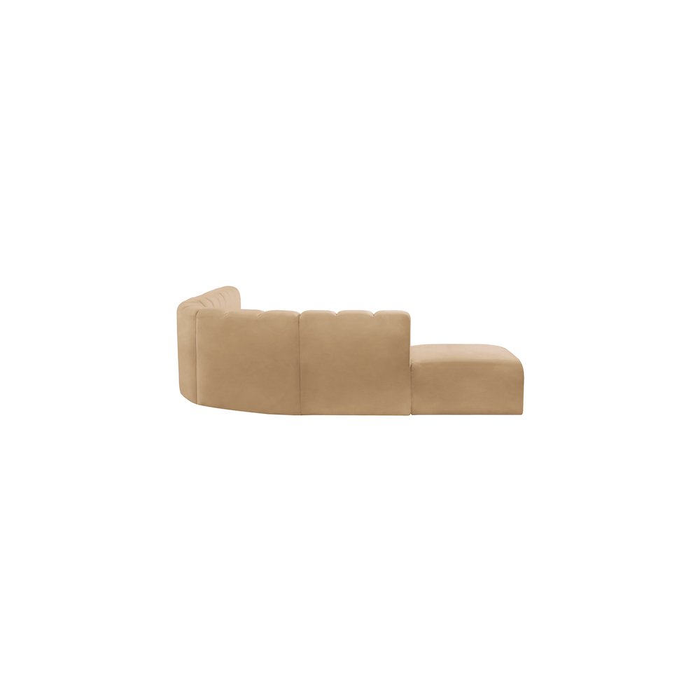 Arc Camel Velvet Modular Sofa. Picture 5