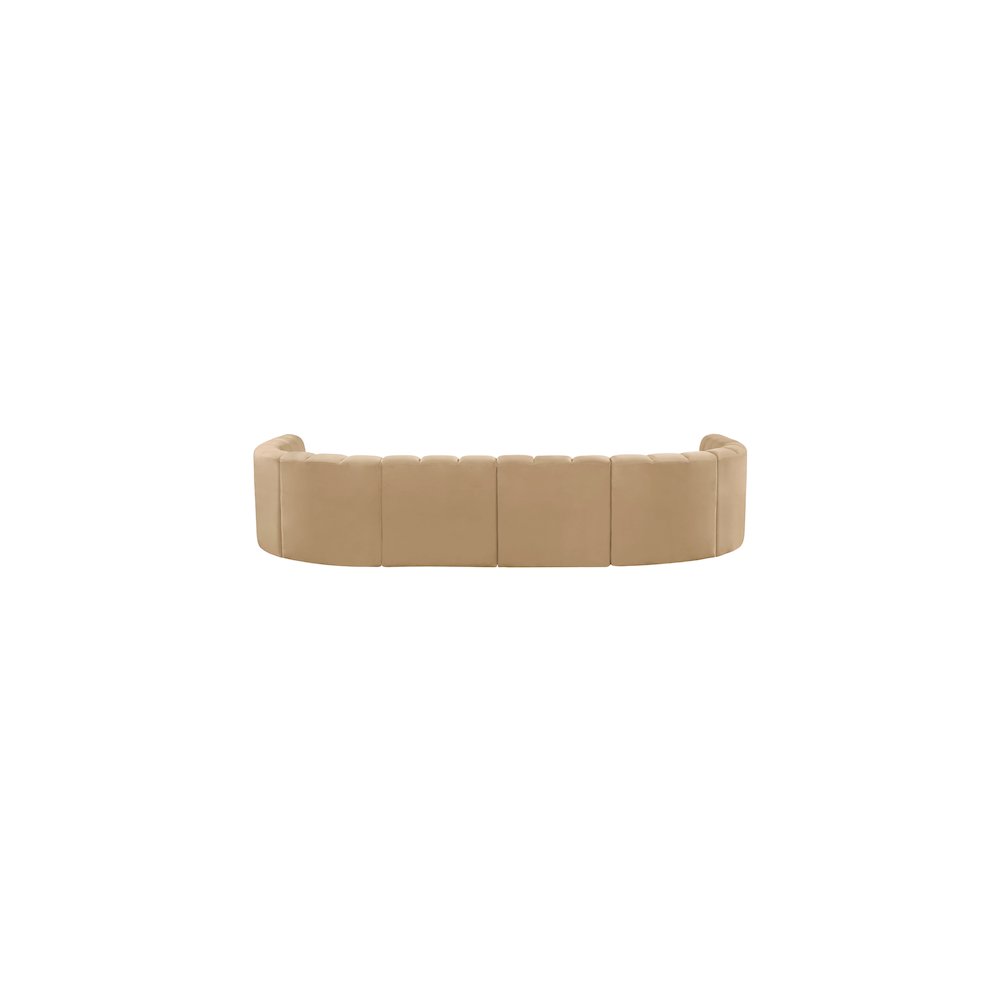 Arc Camel Velvet Modular Sofa. Picture 3