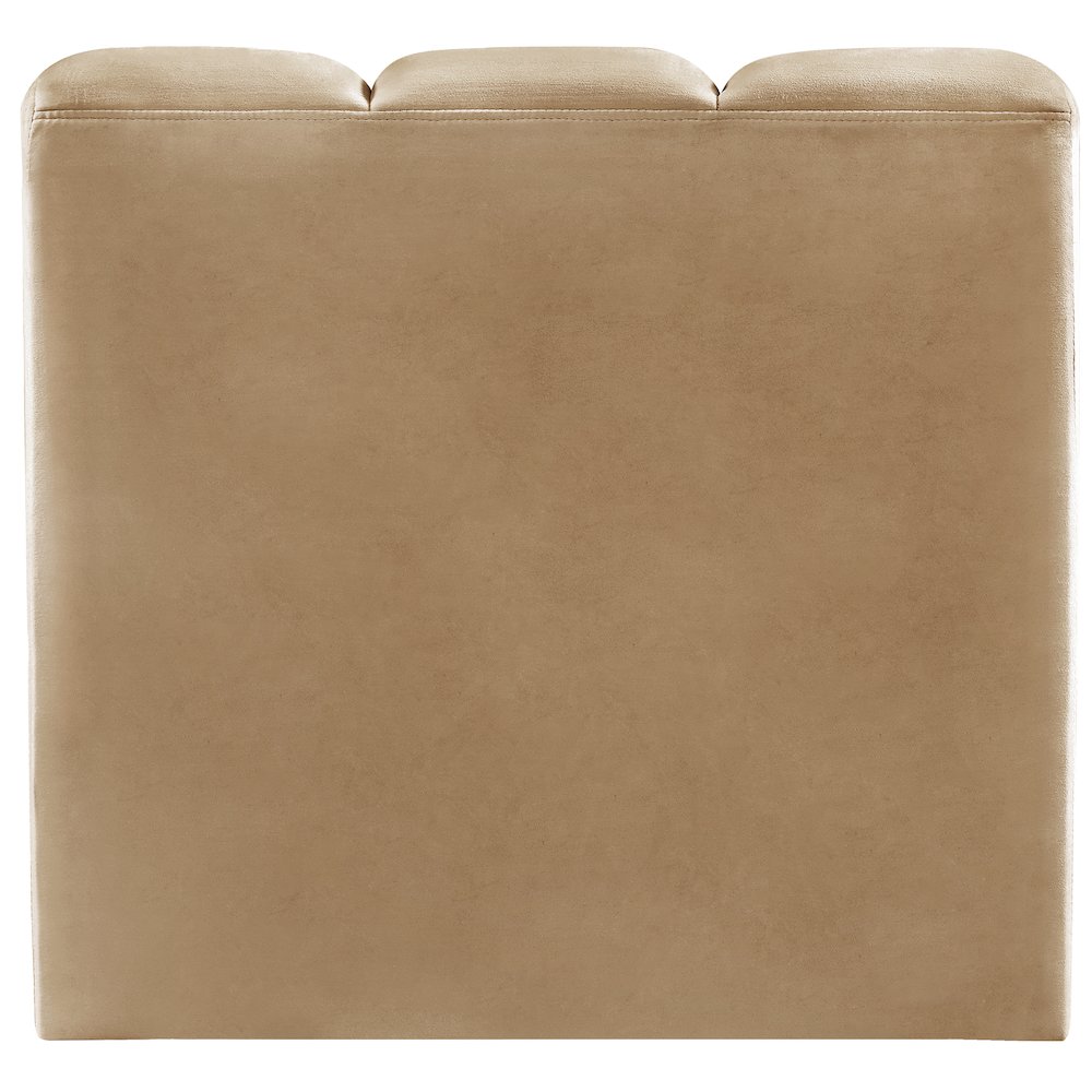 Arc Camel Velvet Straight Chair. Picture 3