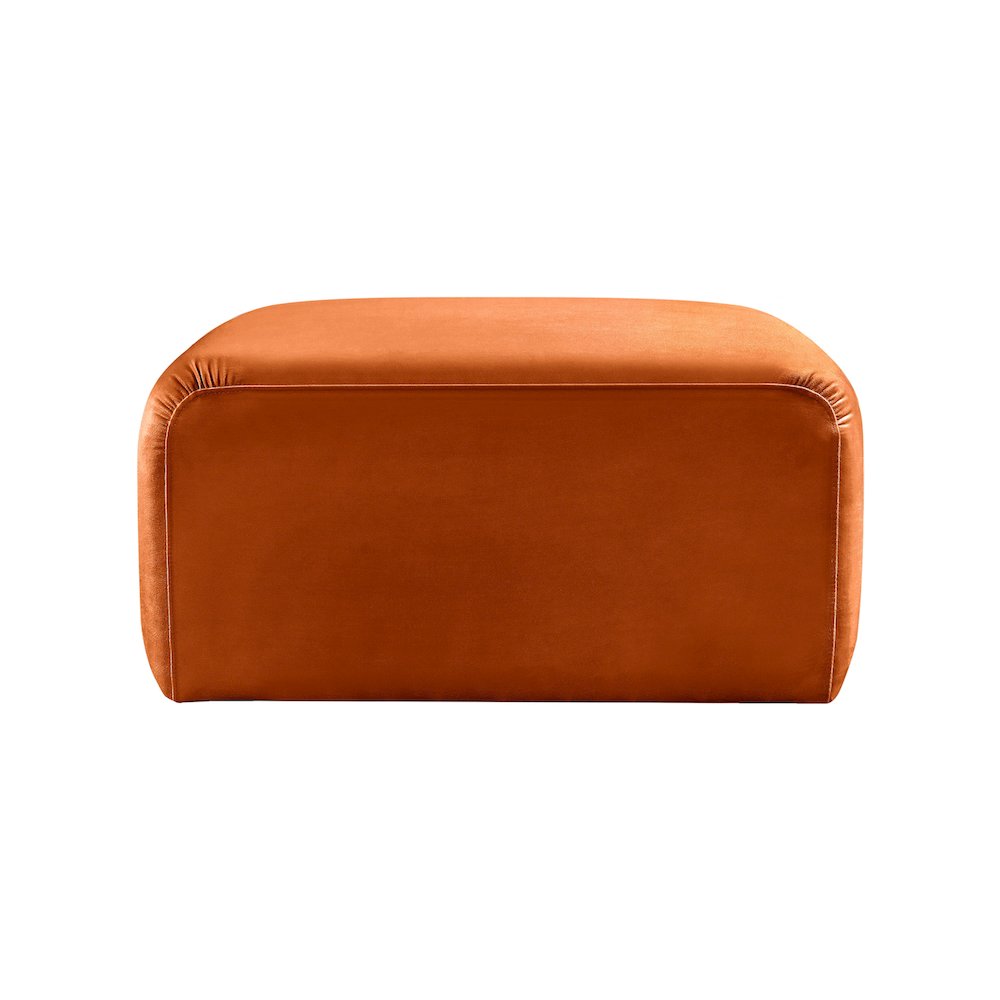 Arc Cognac Velvet Ottoman. Picture 3