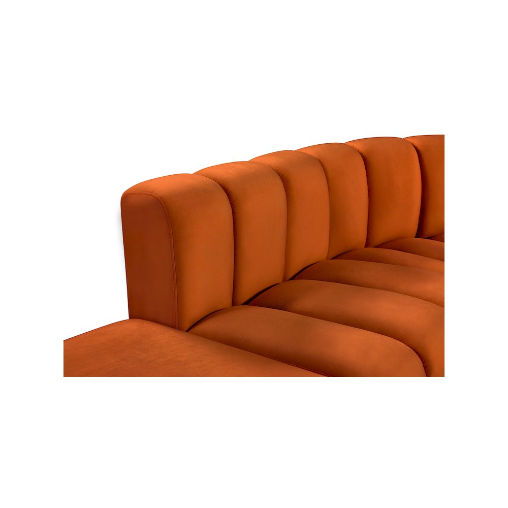 Arc Cognac Velvet Modular Sofa. Picture 12
