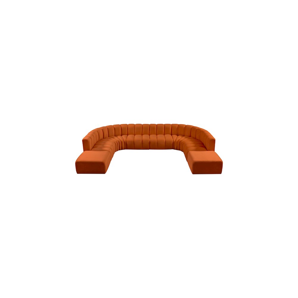 Arc Cognac Velvet Modular Sofa. Picture 4