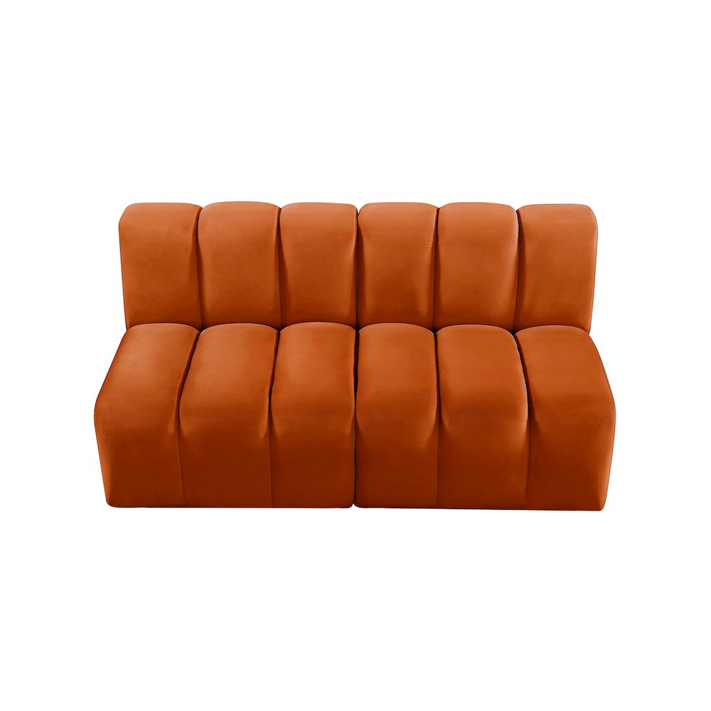 Arc Cognac Velvet Modular Sofa. Picture 4