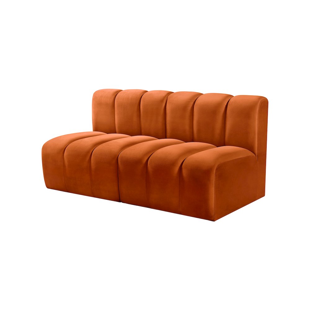Arc Cognac Velvet Modular Sofa. Picture 6