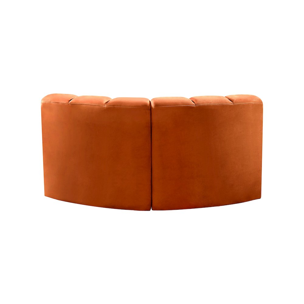 Arc Cognac Velvet Modular Sofa. Picture 3