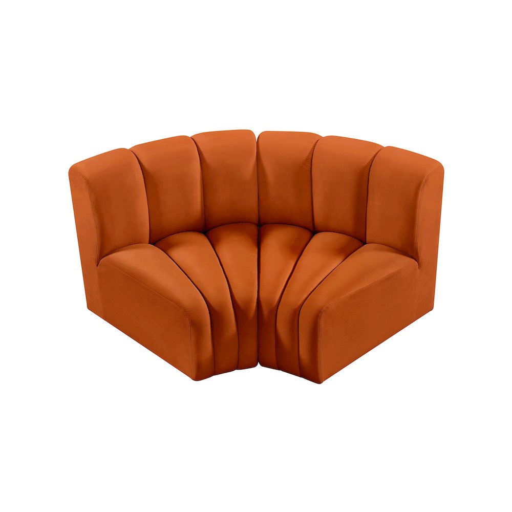 Arc Cognac Velvet Modular Sofa. Picture 4