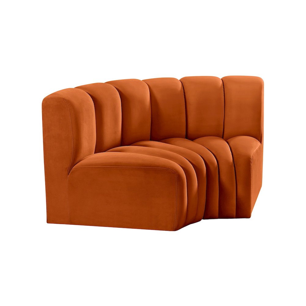 Arc Cognac Velvet Modular Sofa. Picture 5