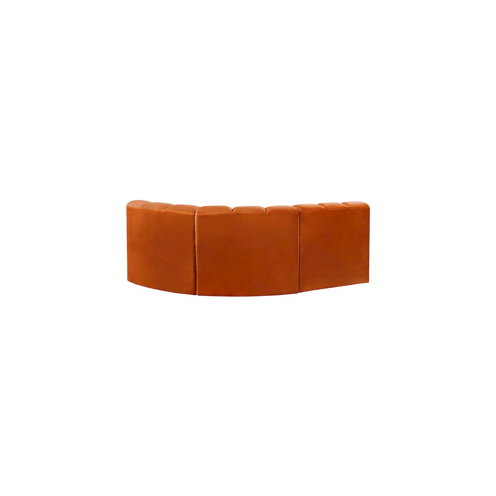 Arc Cognac Velvet Modular Sofa. Picture 3